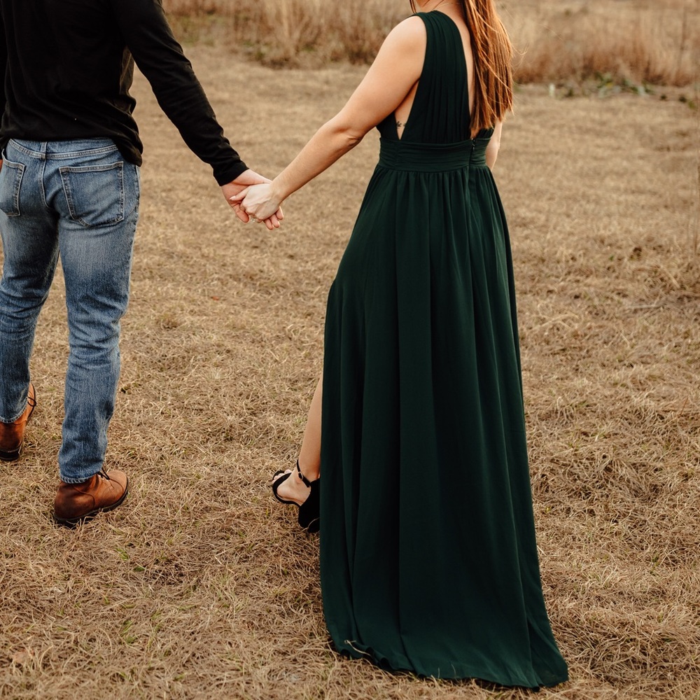 Heavenly Hues Forest Green Maxi Dress Lulus